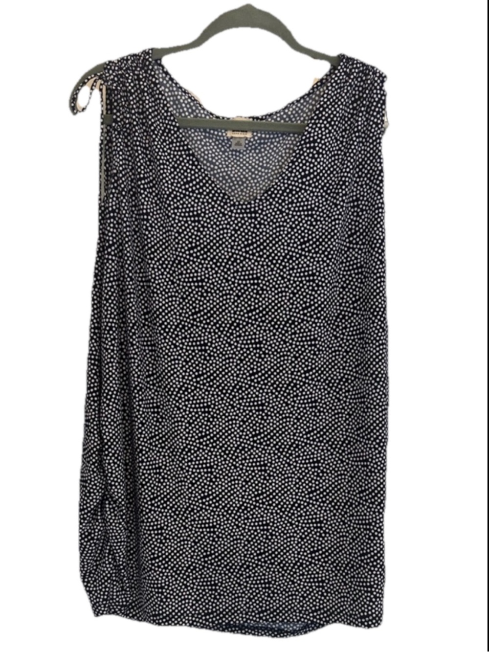 Anne Klein Navy White Polka Dot Women’s 2X Sleeveless Knit Tank Top